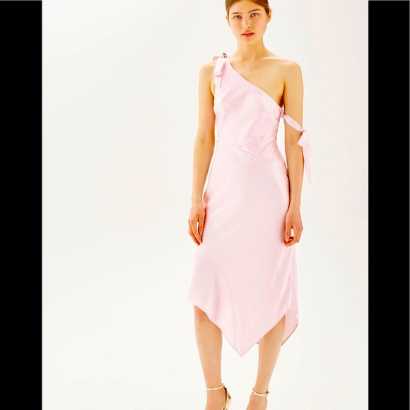 TOPSHOP Satin One Shoulder Dress - Picture 1 of 10